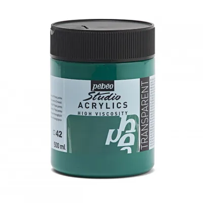 Obrázek produktu pro Pebeo Studio Akrylové barvy 500 ml, 42 Ftalocyanin-Smaragd