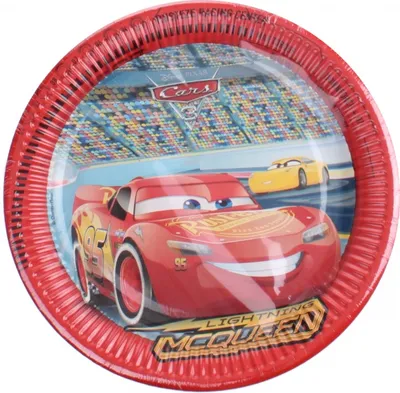 Obrázek produktu pro Disney Cars 82626, Kulatý, Papír, Vícebarevný, Procos, 23 cm, 8 kusů