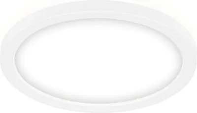 Produktbild von Slim LED Deckenleuchte Ø19 cm flach, 12W, 1400 lm, Neutralweiß, Backlight, Weiß