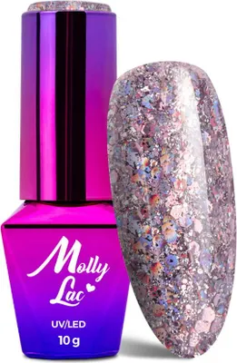 Obrázek produktu pro MollyLac Born To Glow Luminatic Hybrid Glitter Nail Polish 10 g č. 576