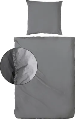 Produktbild von Primera Bettwäsche anthrazit 1x 135x200 cm + 1x 80x80 cm
