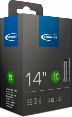 Produktbild von Schwalbe 14' Schlauch 'AV 2A', 14x1.75-2.50 (47/60-254), AV 40 mm, schwarz (1 Stück)