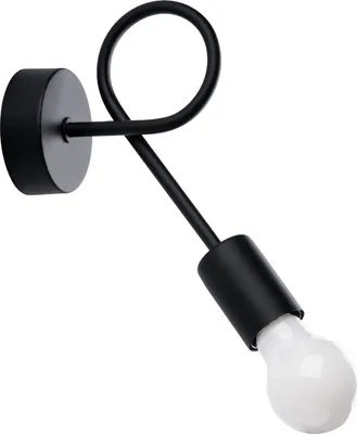 Produktbild von Wandleuchte LEVAR schwarz 1xE27 15W Stahl 19x8x23cm Sollux Lighting