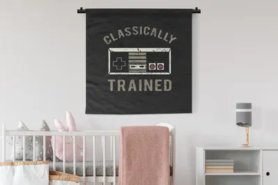 Produktbild von MuchoWow® Wandteppich Wandbehang Vintage - Spiele - Controller 90x90 cm Tapisserie Dekoration Wandtuch - Wandaufhänger