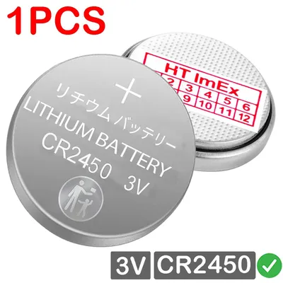 Produktbild von Batterie CR2450 3V Lithium Knopfzelle Ersatzbatterie, Autoschlüssel