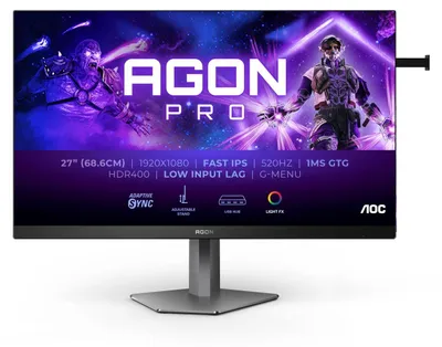 Produktbild von AOC AG276FK/69, 68,6 cm (27"), 1920 x 1080 Pixel, 0,5 ms, Schwarz, Grau
