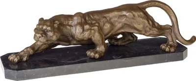 Produktbild von Bronzeskulptur Panther im Antik-Stil Bronze Figur Statue 65cm - 13kg