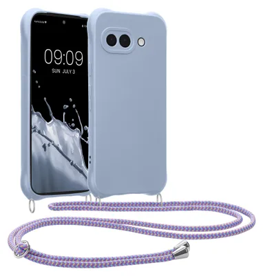 Produktbild von kwmobile Necklace Case kompatibel mit Google Pixel 9a Hülle - Cover mit Kordel zum Umhängen - Silikon Schutzhülle Lavendel