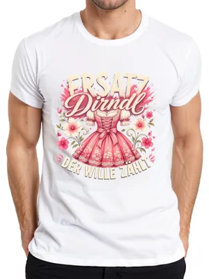 Productafbeelding van Alternatief dirndl, het is de intentie die telt, , Wiesn, lederen broek, heren T-shirt, wit, XL
