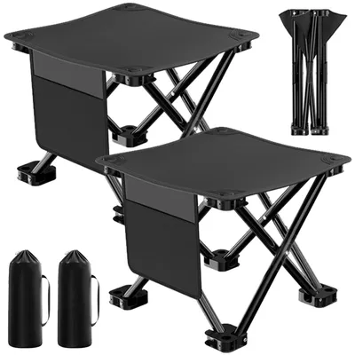 Imagen del producto de Juego de 2 sillas plegables portátiles: sillas de jardín ligeras para camping