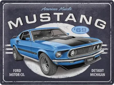Obrázok produktu pre Kovová Tabuľka 30X40 Ford Mustang 1969