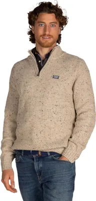 Produktbild von New Zealand Pullover Print beige Wolle normale Passform gestrickt