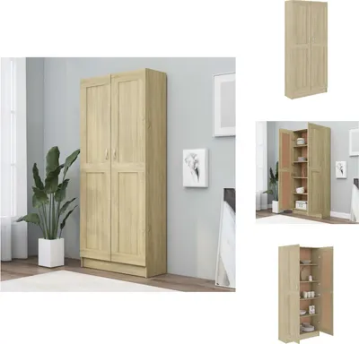 Immagine prodotto di vidaXL Libreria rovere Sonoma 82,5x30,5x185,5 cm Materiale a base di legno - Librerie e scaffalature