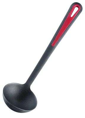 Suppenkelle aus Kunststoff, 31,5 cm, schwarz/rot, Gallant