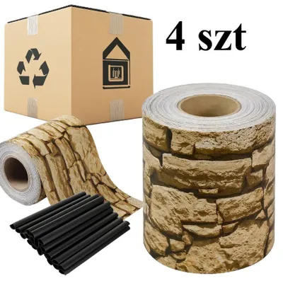 Produktbild von 4 Stück Zaunband 19 cm x 35 m, Paneelabdeckung für Steinzäune, UV-beständig