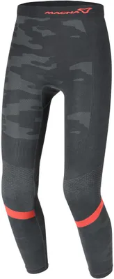 Zdjęcie produktu dla Spodnie funkcyjne Macna Base Layer All-Season, czarne/szare/czerwone, rozmiar S/M