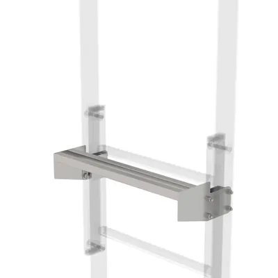 Produktbild von Günzburger Steigtechnik Ausstiegstritt Edelstahl 520 mm Spaltmaß 150 mm - 068967