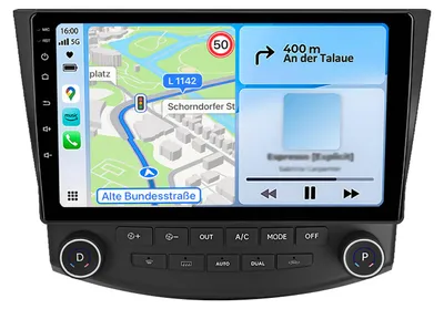 Obrázok produktu pre Dodatočne montované rádio kompatibilné s Honda Accord 7 2003–2008 Carplay Android Auto Navi Bluetooth DAB+ zadná kamera 10 palcov 128 GB
