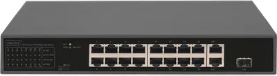 Produktbild von DIGITUS Switch - unmanaged - 16 x 10/100 (PoE)