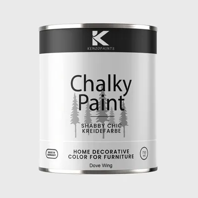 Produktbild von Kenzopaints Chalky Paint Kreidefarbe Möbelfarbe Möbellack 1Kg / 750ml - Dove Wing