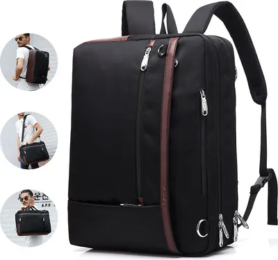 Immagine prodotto di Zaino per laptop, zaini da lavoro per uomo, zaino da viaggio, zaino da viaggio impermeabile e resistente ai graffi per uomo e donna, per attività all'aperto, nero, 17 pollici