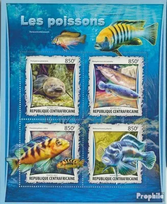 Produktbild von Briefmarken Zentralafrikanische Republik 2017 Mi 6750-6753 Kleinbogen (kompl. Ausgabe) postfrisch Fische