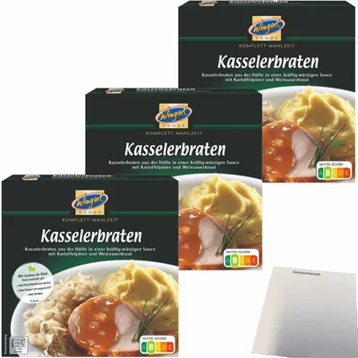 Produktbild von Wingert Kasselerbraten 3er Pack (3x460g Packung) + usy Block
