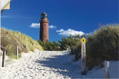 Produktbild von ARTland Wandbild, selbstklebend Leuchtturm Prerow Größe: 90x60 cm