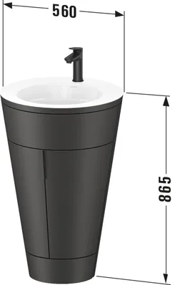 Produktbild von DURAVIT S19513O04850000 Starck 1,c-bonded Set Bds,Weiß Hgl..