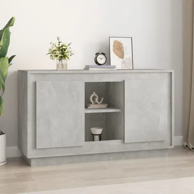 Image de vidaXL Sideboard gris béton 102x35x60 cm Bois composite