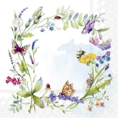 Produktbild von Servietten 33x33 cm - SPRING WREATH