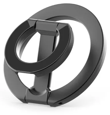 Immagine prodotto di INF Anello Magnetico Cellulare Nero Alluminio 6x6cm MagSafe 360° 2 pezzi