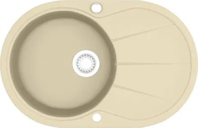Obrázek produktu pro vidaXL Granitový dřez Single Bowl Oval Beige