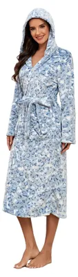 Productafbeelding van Omgoods - Dames Badjas met Luipaardprint van Zacht Fleece met Zakken