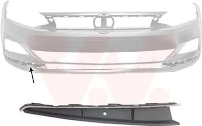 Produktbild von VAN WEZEL Lüftungsgitter Grill Stoßfänger für VW POLO (AW1, BZ1) Chrom/Schwarz