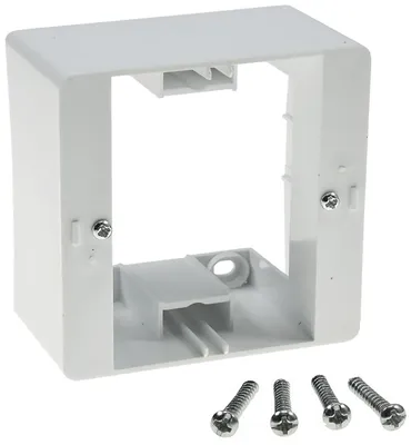 Produktbild von DELPHI Aufputz-Rahmen weiß 80x80x45mm mit Montagebohrung