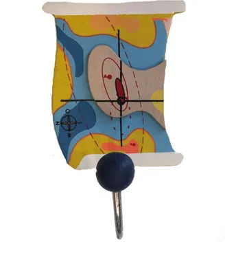 Produktbild von TRÄ PRESENT Kinder Garderobe Kleiderhaken Piraten Motiv Schatzkarte