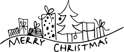 Produktbild von HEYDA 211801400 Stempel Weihnachten Geschenke! Holz matt lackiert