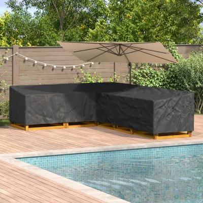 Produktbild von "Schlussverkauf" Möbelbezug Schwarz - UV-beständige Materialien - 355x275x80 cm 210D Oxford Stoff C9813