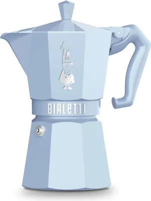 Obrázek produktu pro Bialetti Moka Exclusive, Moka konvička, Modrá, Hliník, 6 hrnků, Termoplastik, 1 kusů