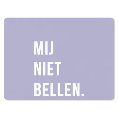 Produktbild von MuchoWow® Mauspad Mousepad Zitate - Sprichwörter - Ruf mich nicht an. - Violett - Weiß 23x19 cm - Mousepads - Maus Mat - Pad - Mausunterlage - Schreibtischunterlage - Mauspad