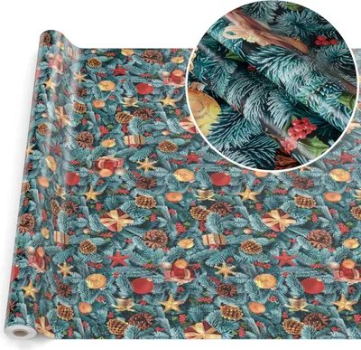 Produktbild von Tischdecke Wachstuchtischdecke Gartentischdecke Wachstischdecke  Weihnacht Blau Wasserabweisend Breite 140 cm Länge 2000 cm mit Schnittkante
