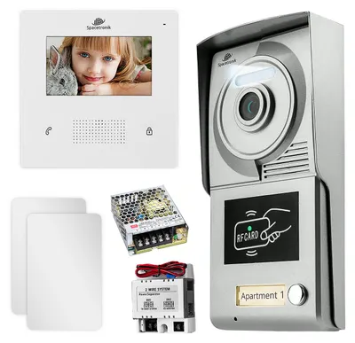Produktbild von Video-Türsprechanlage 2-Draht 4,3 Zoll Display RFiD Nachtsicht 120° Weitwinkelkamera