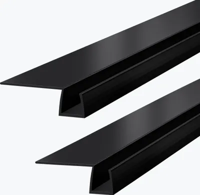 Produktbild von Mai & Mai Duschdichtung Duschlippe | Duschtürdichtung 8mm Glasstärke | Ersatzdichtung Duschtür Duschwand gerade | Länge: 185cm Schwarz Seiten Dichtung