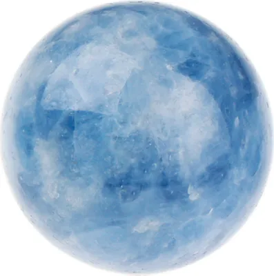 Produktbild von NKlaus Natürlicher Calcit blau Kugelform 30mm Edelstein spirituelle Heilwirkung Deko 14898