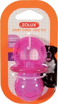 Produktbild von Pop Hundespielzeug aus TPR, Rosa, 10 cm, mit Quietsche, geringes Gewicht, weich zu den Zähnen