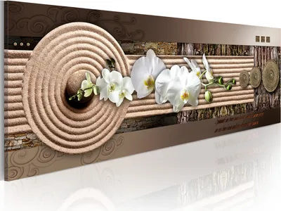 Image de Tableau moderne 051487 (120x40) - 1 pièce Images Photographie sur toile intissé Décoration murale Impression artistique Fleurs