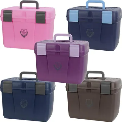 Productafbeelding van Poetsbox Paard - Verzorgingskist Stal - Paard Verzorgen - Afneembaar Inzetbakje - 41 x 26 x 24 cm - Lila