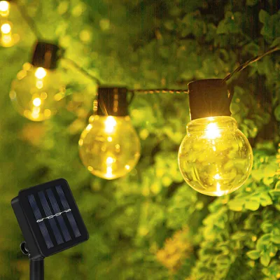 Solar-Lichterkette, 3,5 m, 10 LEDs, warmweiß, IP65, 8 Modi