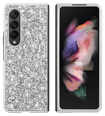 Obrázok produktu pre Puzdro na mobilný telefón Samsung Galaxy Z Fold4 5G Glitter Diamond Design Silver